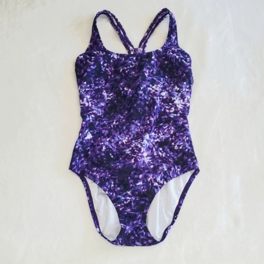 SPEEDO Powerback Athletic Racerback One Piece Swimsuit